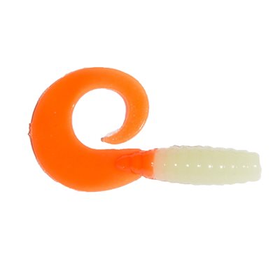 Grubs 3,5'' Glow / Orange Tail