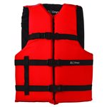 ONYX General Purpose Life Jacket Adult 90LB + Red