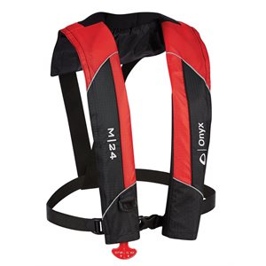 ONYX M-24 Manual Inflatable Life Jacket Red Adult