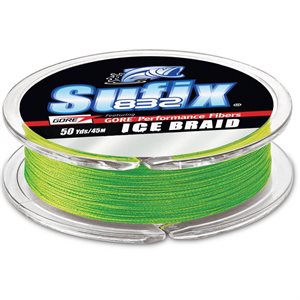 SUFIX 832 Ice Braid 4 lb. Neon Lime 50 Yd