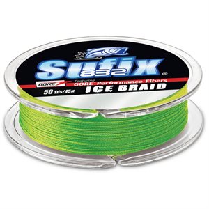 SUFIX 832 Ice Braid 10 lb. Neon Lime 50 Yd