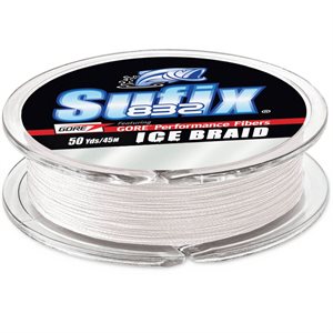 SUFIX 832 Ice Braid 30 lb. Ghost 50 Yd