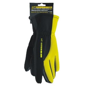 HT ENTERPRISE Black Full Fingered Neoprene Gloves Medium