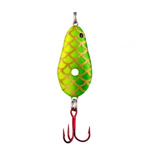 LINDY Glow Spoon Chartreuse Scale Size 1-1 / 4'', 1 / 8 oz
