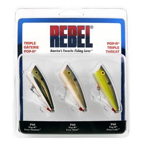 REBEL 3 Pack Assorted Colors Size 2-1 / 2'', 1 / 4 oz