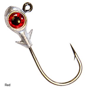 ZMAN Trout Eye Finesse Jigheads 1 / 8 Oz Red 3 / Pack