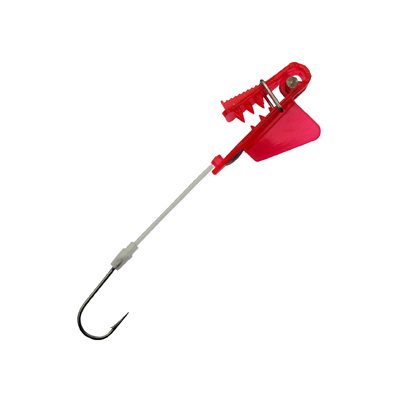 PROTROLL E Rotary Big Fin Red Single 5 / 0 Barbed Hook 40lb