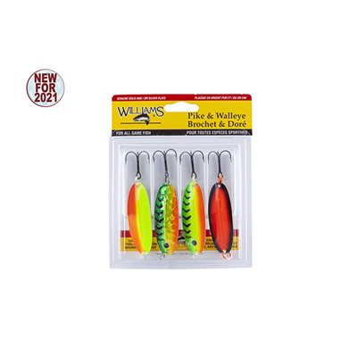 WILLIAMS Pike and Walleye #2 / 4-Pack Assorted