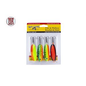 WILLIAMS Pike and Walleye #2 / 4-Pack Assorted