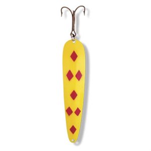 LUCKY STRIKE 5'' Canoe Wobbler Yellow & Red Diamonds