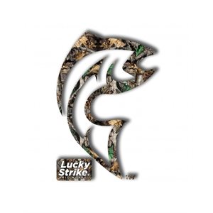 LUCKY STRIKE Boat / Truck Decal (3.5 x 5.6") Camo
