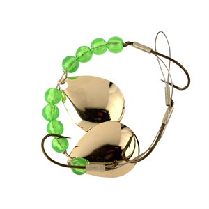 LUCKY STRIKE 8.5'' Crawler Harness Gold Green Beads