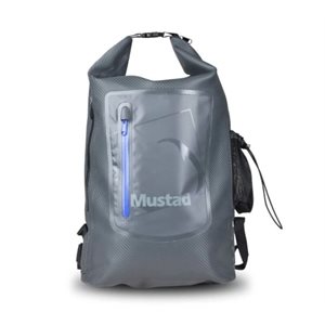 MUSTAD Dry backpack 30L Dark Grey / Blue 500D Tarpaulin