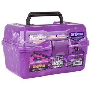 FLAMBEAU Big Mouth Tackle Box Purple Swirl 89 Pieces kit