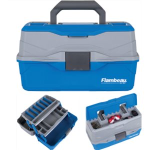 FLAMBEAU 2 Tray Tackle Box w / Lid Storage