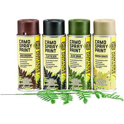 HUNTERS SPECIALITIES Camo Spray Paint Kit With Leaf Stencil