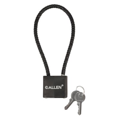 ALLEN Cable Lock, 9IN, Black