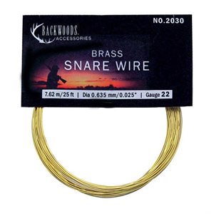 BACKWOODS Snare Wire,Brass,25',22g