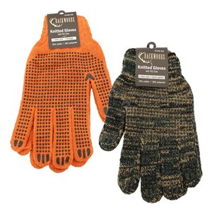 BACKWOODS Dot Gloves-Camo Grn,12pc