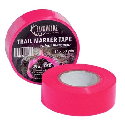 BACKWOODS Trail Mk Tape,50yd,Pink