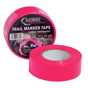 BACKWOODS Trail Mk Tape,50yd,Pink